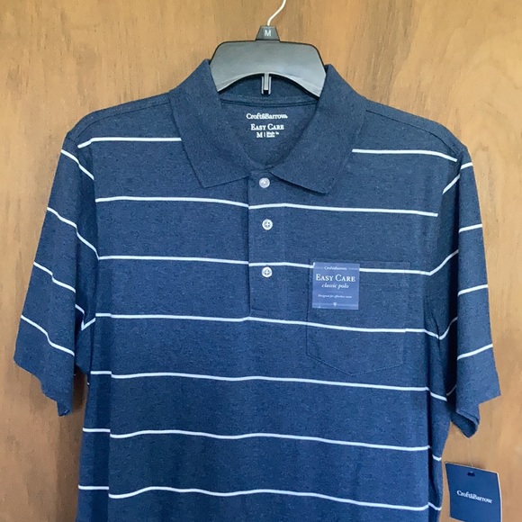 Croft and Barrow striped easy care classic polo men’s size M - Picture 5 of 11